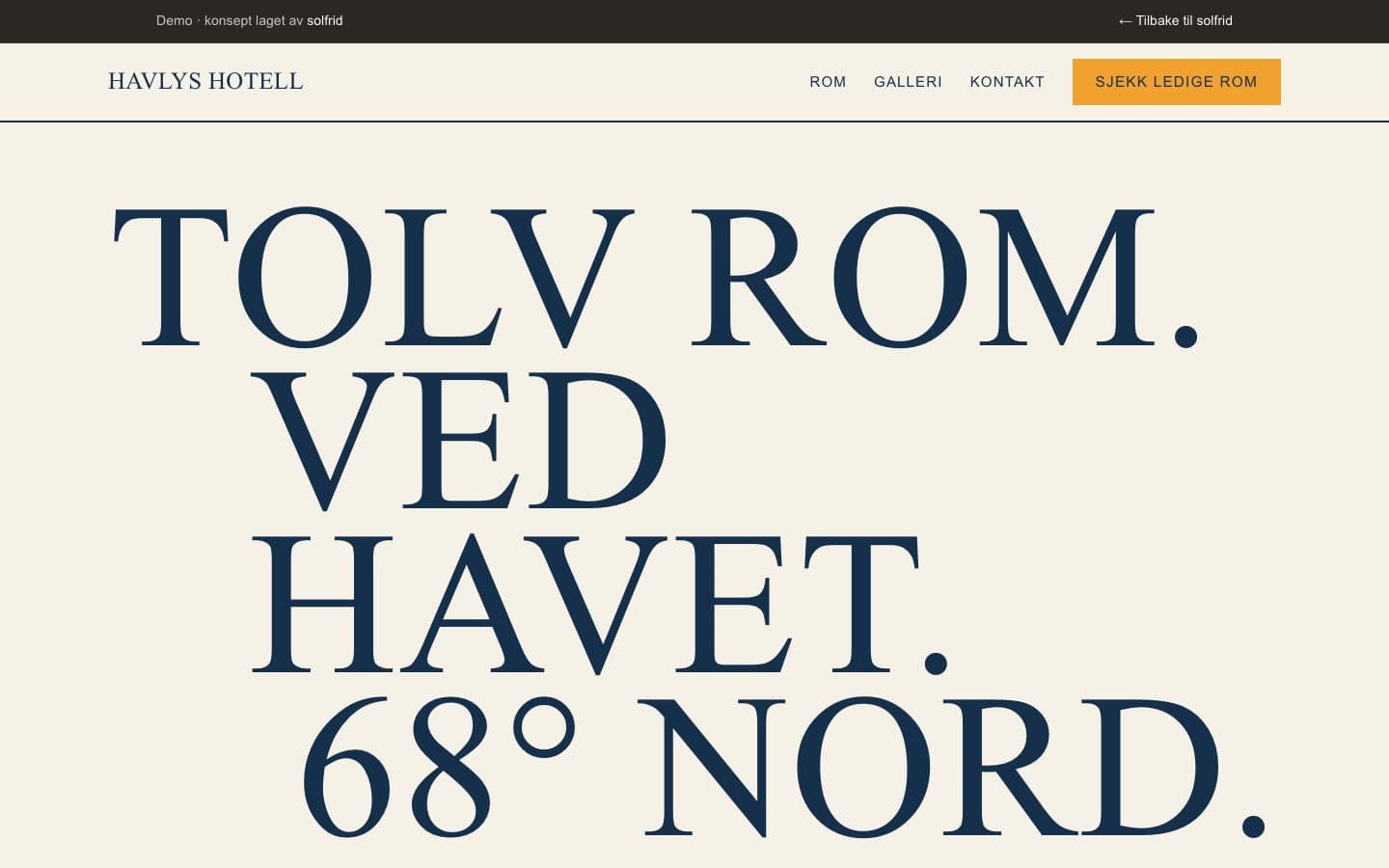 Hotell ved havet, uttrykket Plakat.