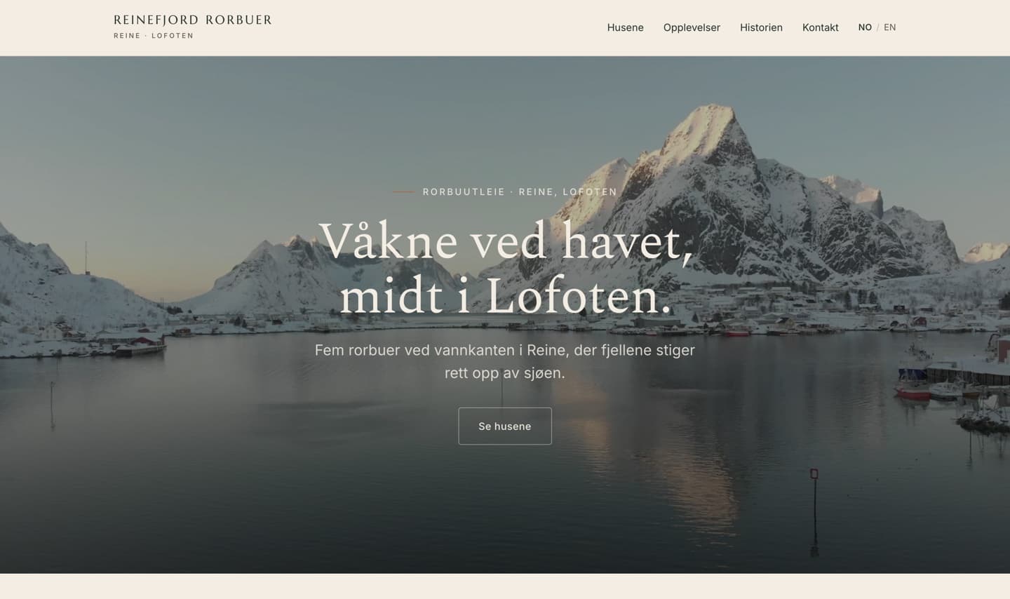Eksempel på nettside laget av Solfrid, vist i nettleser.